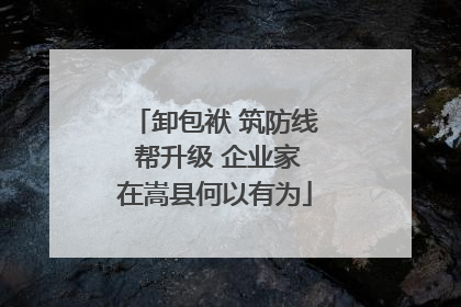 卸包袱 筑防线 帮升级 企业家在嵩县何以有为