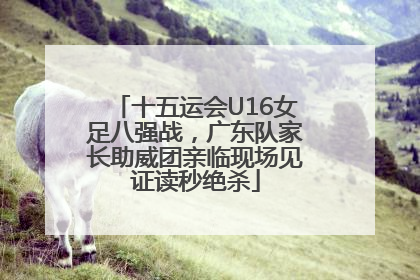 十五运会U16女足八强战，广东队家长助威团亲临现场见证读秒绝杀