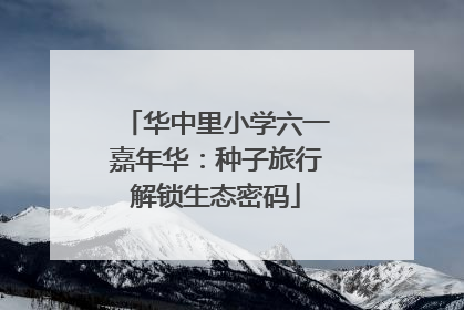华中里小学六一嘉年华：种子旅行解锁生态密码