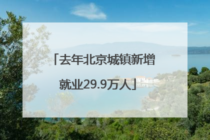 去年北京城镇新增就业29.9万人