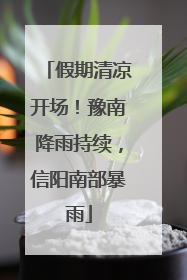 假期清凉开场！豫南降雨持续，信阳南部暴雨