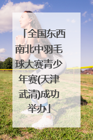 全国东西南北中羽毛球大赛青少年赛(天津武清)成功举办