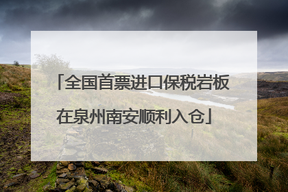 全国首票进口保税岩板在泉州南安顺利入仓