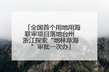 全国首个用地用海联审项目落地台州 浙江探索“地林草海”审批一次办