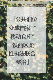 公共泊位变成自家“移动仓库” 铁西区柔性执法联合整治