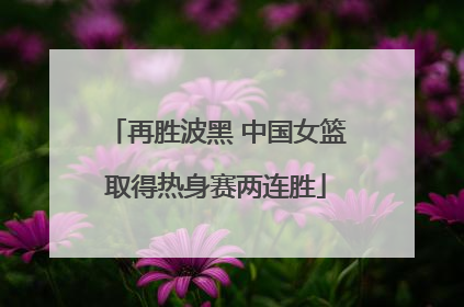再胜波黑 中国女篮取得热身赛两连胜