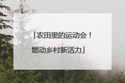 农田里的运动会！燃动乡村新活力