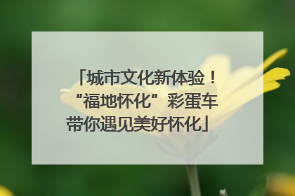 城市文化新体验！“福地怀化”彩蛋车带你遇见美好怀化