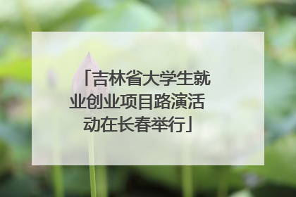 吉林省大学生就业创业项目路演活动在长春举行