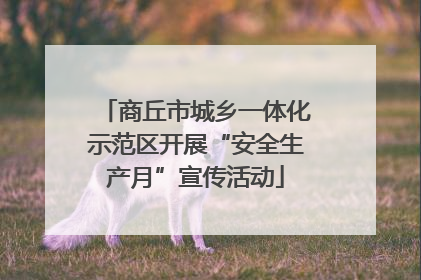 商丘市城乡一体化示范区开展“安全生产月”宣传活动