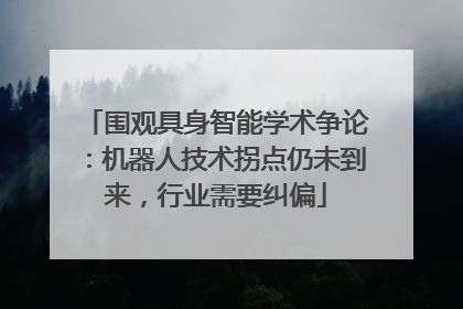 围观具身智能学术争论：机器人技术拐点仍未到来，行业需要纠偏