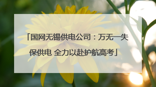 国网无锡供电公司：万无一失保供电 全力以赴护航高考