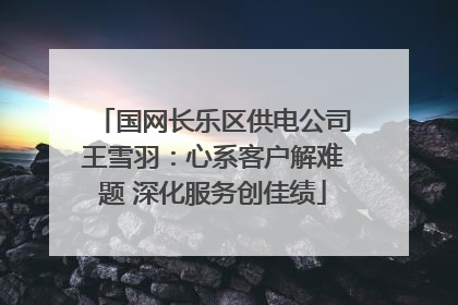 国网长乐区供电公司王雪羽：心系客户解难题 深化服务创佳绩