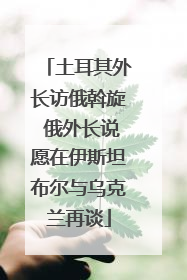 土耳其外长访俄斡旋 俄外长说愿在伊斯坦布尔与乌克兰再谈