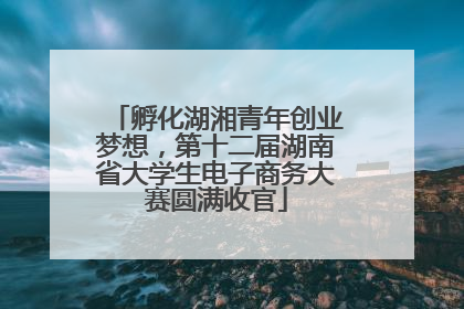 孵化湖湘青年创业梦想，第十二届湖南省大学生电子商务大赛圆满收官