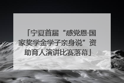 宁夏首届“感党恩·国家奖学金学子亲身说”资助育人演讲比赛落幕