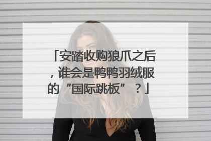 安踏收购狼爪之后，谁会是鸭鸭羽绒服的“国际跳板”？
