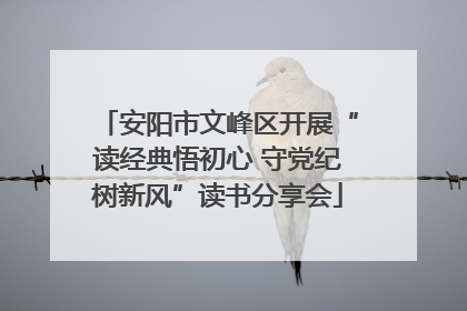 安阳市文峰区开展“读经典悟初心 守党纪树新风”读书分享会