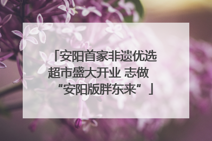 安阳首家非遗优选超市盛大开业 志做“安阳版胖东来”