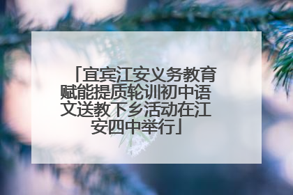 宜宾江安义务教育赋能提质轮训初中语文送教下乡活动在江安四中举行