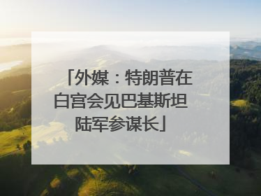 外媒：特朗普在白宫会见巴基斯坦陆军参谋长