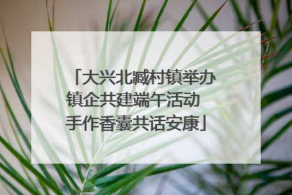 大兴北臧村镇举办镇企共建端午活动 手作香囊共话安康