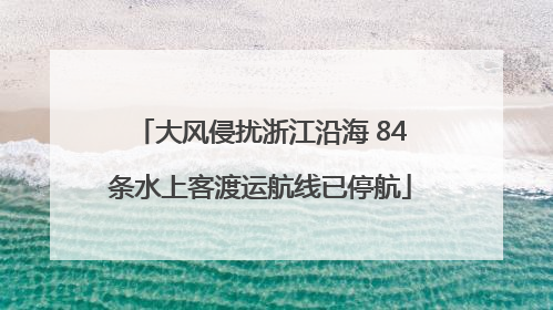 大风侵扰浙江沿海 84条水上客渡运航线已停航