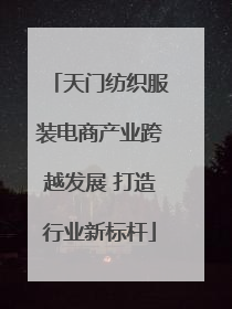 天门纺织服装电商产业跨越发展 打造行业新标杆