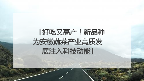 好吃又高产！新品种为安徽蔬菜产业高质发展注入科技动能