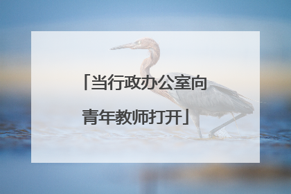 当行政办公室向青年教师打开