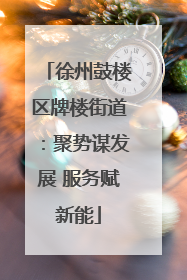 徐州鼓楼区牌楼街道：聚势谋发展 服务赋新能