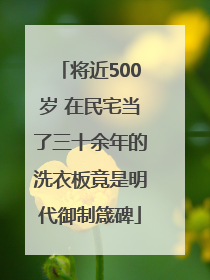 将近500岁 在民宅当了三十余年的洗衣板竟是明代御制箴碑