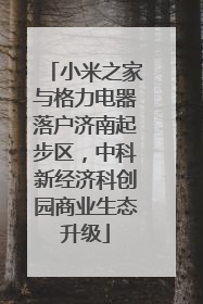 小米之家与格力电器落户济南起步区，中科新经济科创园商业生态升级