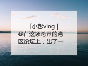 小彭vlog｜我在这场跨界的湾区论坛上，出了一道高考题……