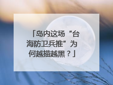 岛内这场“台海防卫兵推”为何越描越黑？