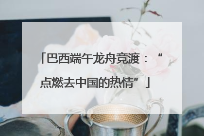 巴西端午龙舟竞渡：“点燃去中国的热情”