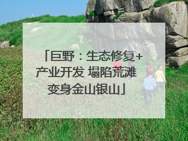 巨野：生态修复+产业开发 塌陷荒滩变身金山银山