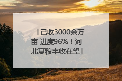 已收3000余万亩 进度96%！河北夏粮丰收在望