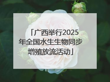 广西举行2025年全国水生生物同步增殖放流活动