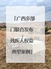 广西多部门联合发布残疾人权益典型案例