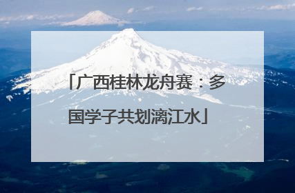广西桂林龙舟赛：多国学子共划漓江水