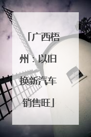 广西梧州：以旧换新汽车销售旺