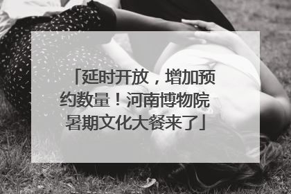 延时开放，增加预约数量！河南博物院暑期文化大餐来了