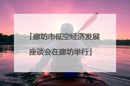 廊坊市低空经济发展座谈会在廊坊举行