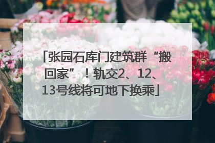 张园石库门建筑群“搬回家”！轨交2、12、13号线将可地下换乘