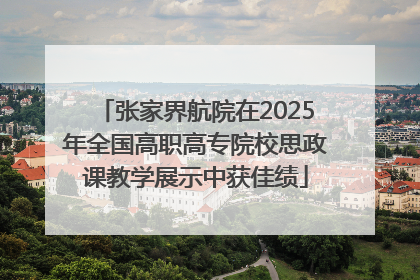 张家界航院在2025年全国高职高专院校思政课教学展示中获佳绩