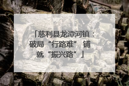 慈利县龙潭河镇：破局“行路难” 铺就“振兴路”