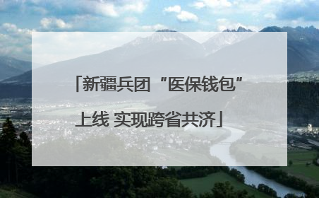 新疆兵团“医保钱包”上线 实现跨省共济