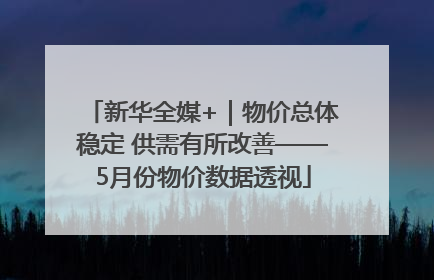 新华全媒+｜物价总体稳定 供需有所改善——5月份物价数据透视