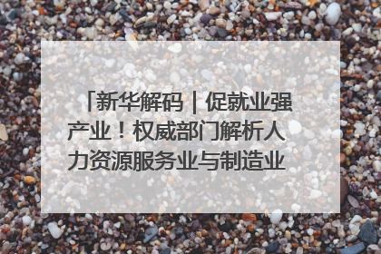 新华解码｜促就业强产业！权威部门解析人力资源服务业与制造业融合发展试点